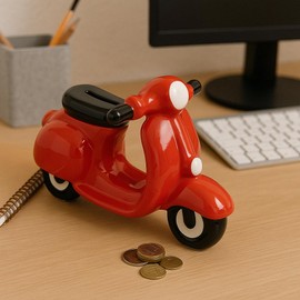 ROCKING GIFTS Vespa Piggy Bank - Save With Style - Vintage Decoration High Quality - Unique Design