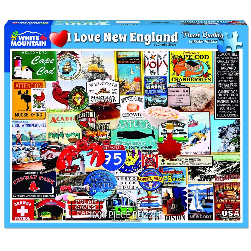 White Mountain Puzzles I Love New England - 1000 Piece
