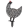 5Pcs Rooster Silhouette Acrylic Hollowed Assorted Style Rich Details Black