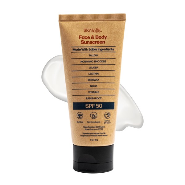 Sky and Sol Non-Toxic Natural Mineral Sunscreen SPF 50 |
