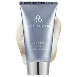 COSMEDIX Hydrate Plus Sunscreen with Broad Spectrum SPF 17 - Moisturizing Face & Body Sun Screen for Travel & Daily Skin Care - Sunblock for Skin Elasticity, Dewy & Radiant Glow, No White Cast