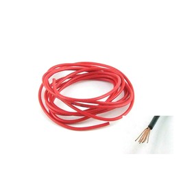 POPESQ® 1 m x Flry Wire 1 Pin 0.5 mm² Stranded Red #A64