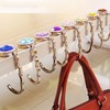 FGXY 4pcs Handbag Hooks, Folding Handbag Hanger, Folding Section Storage,