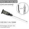 100Pack 22 Gauge 1 Inch Lab Needles, Disposable Luer Lock