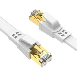 Ercielook Lan Kabel 5m, Hochgeschwindigkeits-Cat8-Netzwerkkabel für den Außen- und Innenbereich, 40 Gbit/s, 2000 MHz mit vergoldetem RJ45-Stecker, wetterfest, UV-beständig für Router/Gaming/Modem