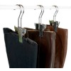 Boottique Hanging Boot Rack -Boot Storage with 6 Silver Hangers