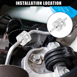 Hihaha Fuel Line Check Valve/Inner Non Return One Way Check Valve Fuel Petrol Gasoline Diesel for Fuel Systems/Durable Aluminum Alloy 5/32" 4mm OD / 1pcs