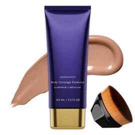 Body Coverage Perfector for Legs and Body - Waterproof Full Coverage Tattoo Cover Up Makeup - Sweatproof Long Lasting Complexion Foundation with Brush Included