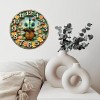 10-Inch Wooden Clock Designed as a Basketball Court with a