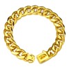 19mm Gold Plated Metal Cuban Link Chain Collar with Latch