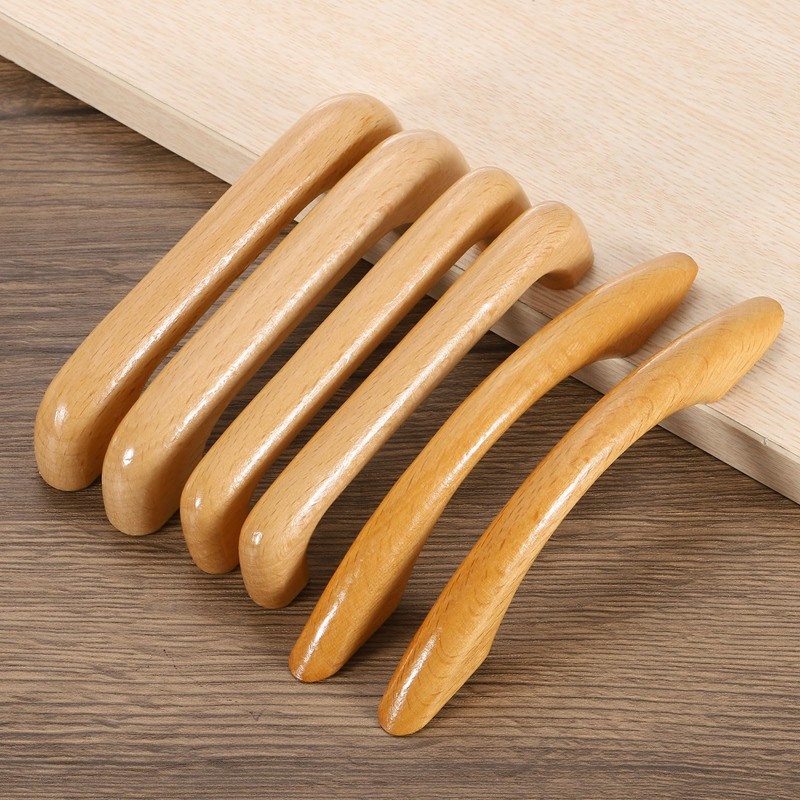 sourcing map 10Pcs Wood Drawer Pulls Handles, 96 mm/3.8" Hole