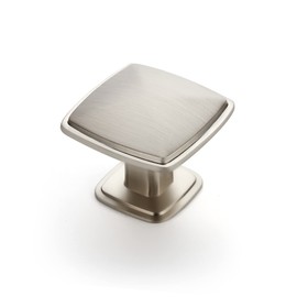 Ravinte 15 Pack Brushed Nickel Kitchen Cabinet Square Knob Single Hole Cabinet Hardware for Dresser Drawer Cabinet Pulls Drawer Knobs Cabinet Knobs Contemporary Antique Rustic