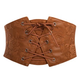 Scarlet Darkness Renaissance Corset Belt Cinch Belt Elastic Waist Belt Renaissance Belts Brown S