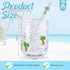 Skylety 2 Set Coconut Tree Icon Juice Glass Cups -