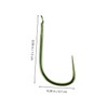 BESPORTBLE 50pcs Barbless Fishing Hooks Fish Hooks for Competitive Fishing