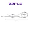 Steel Double Loop Hitch Pin Clip Various Size Fasteners, Multi-Use