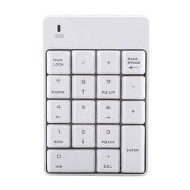 VBESTLIFE Wireless USB Numeric Keypad 2.4GHz Wireless 18 keys Numpad Number Key Pad for Laptop PC(White)