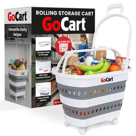 dbest products - Cesta Plegable para Ropa Sucia con Ruedas, Cesta Plegable Multiusos, Color Blanco