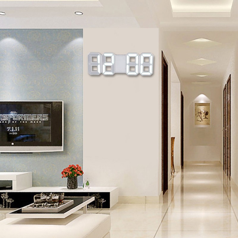 3D LED Digital Clock Bedroom Desktop Snooze Alarm Clock Home
