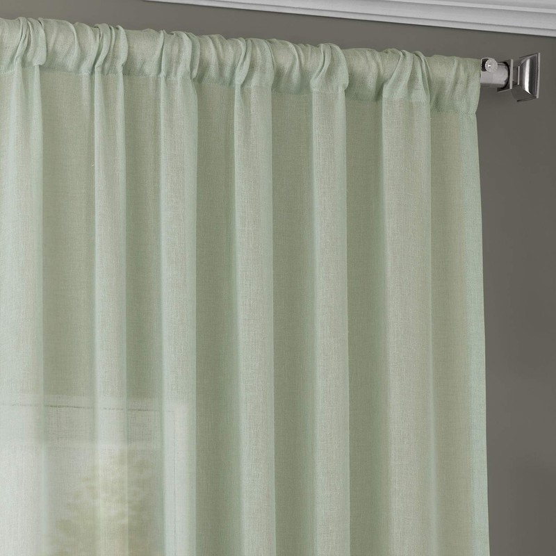 HPD Half Price Drapes SHCH-SS07164-108 Cortina Transparente de Lino Liso