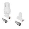 NRG 15mm White Bathroom TRV Thermostatic Radiator Valve + Lockshield