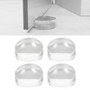 4pcs Transparent Door Stopper Soft Acrylic Door Holder Prevent Impact