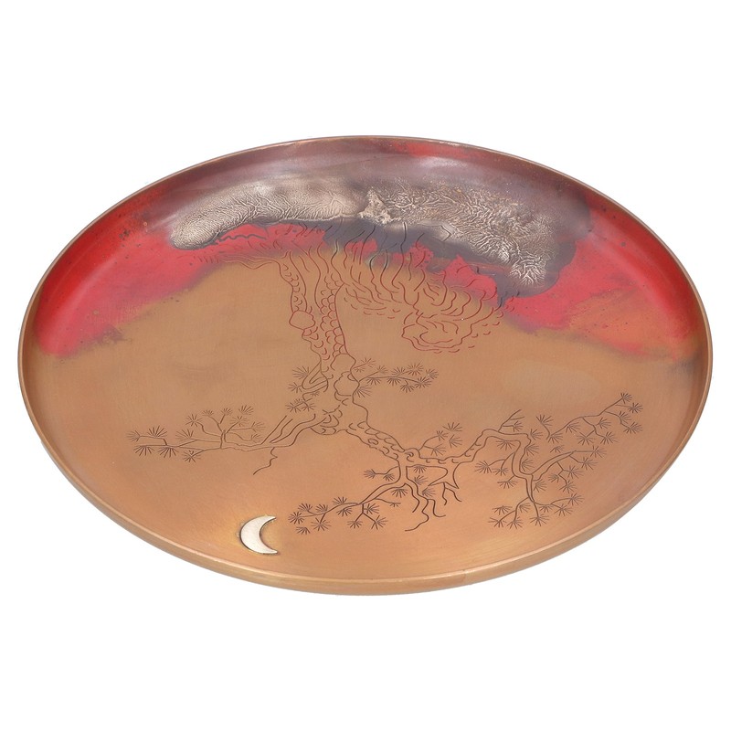 Tea Tray Japanese Hand Made Round Tea Cup Holder Plate