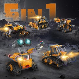 Custoduy STEM Robot Building Kit for Kids – 5-in-1 Remote & App-Controlled Wall Robotics Set, Engineering Coding Robot Toys, Birthday Gifts for Boys & Girls Ages 6-12+ (673 PCS)