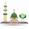 Natudeco Mosque Model Crystal Collectible Figures Miniature Building Ornament Architectural