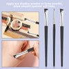 YAZANY 3Pcs Eyeliner Brush Kit, Professional Eyebrow Brush Flat &