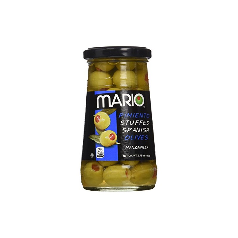 Mario Camacho Foods Manzanilla Olives Stuffed with Minced Pimiento, 5.75