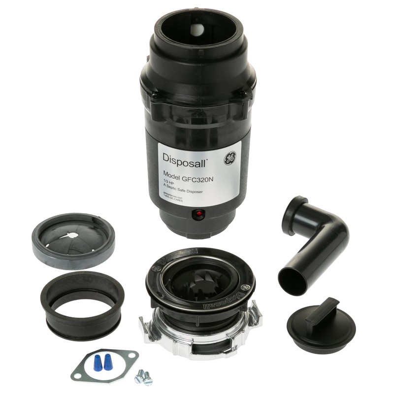 GE Disposall Continuous Feed 1/3 Horsepower Motor Garbage Disposer, Good