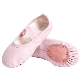 ARCLIBER Zapatillas de Ballet en Suave Piel de PU en Polvo para niños, niñas y Mujeres 17.5 cm