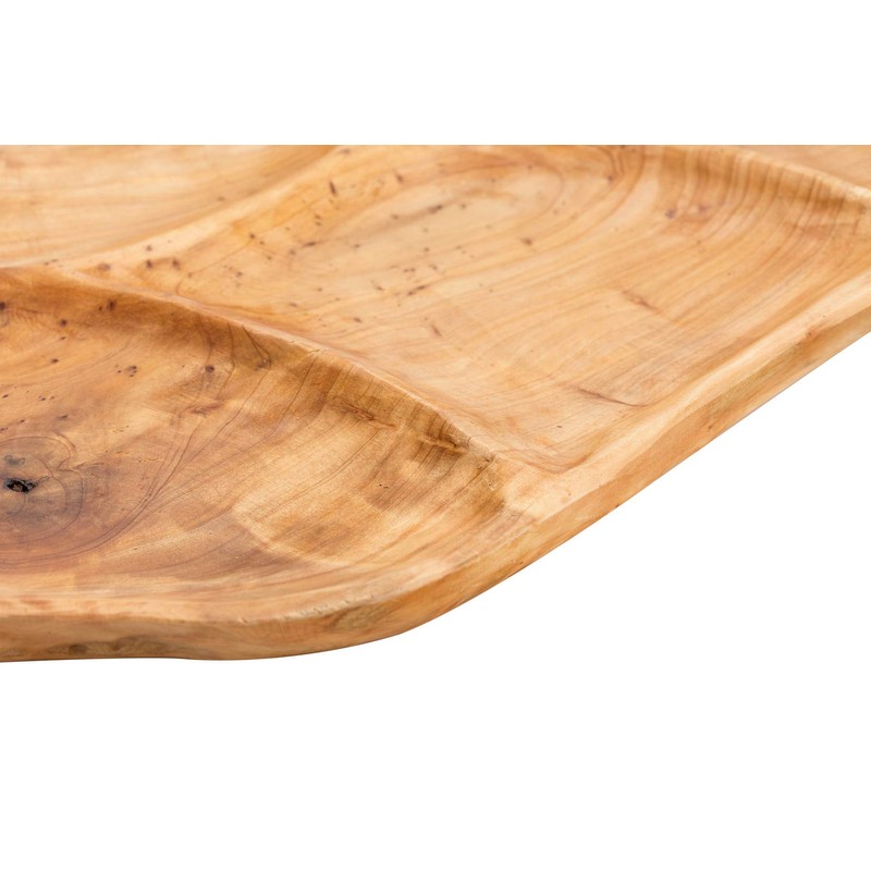 TJ Global Natural Root Wood Serving Platter Tray Board for