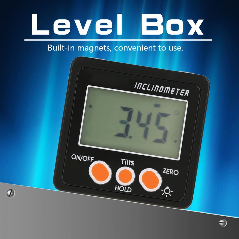 Digital Magnetic Inclinometer Angle Gauge Meter Protractor 4 x 90°