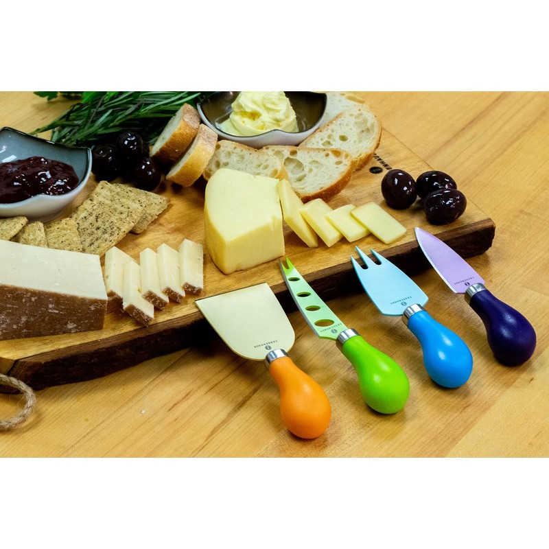 Zassenhaus "Easy Cut" Cheese Knife Set In 4 Assorted Colors