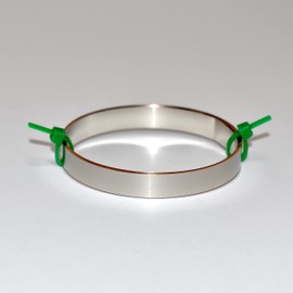 Nickel-plated Pure Copper Strip; 8mm wide x 0.15mm thick flat wire (Nickel Plated Copper, 5 Feet)