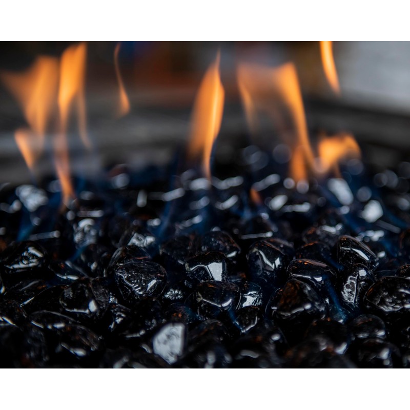Chilli Cosmos Fire Glass Diamond 1 Inch Fire Pit Glass