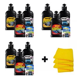Lubristone Pague 2 Lleve 3 Kit Renovación Vehicular, Shampoo + 3 Paños