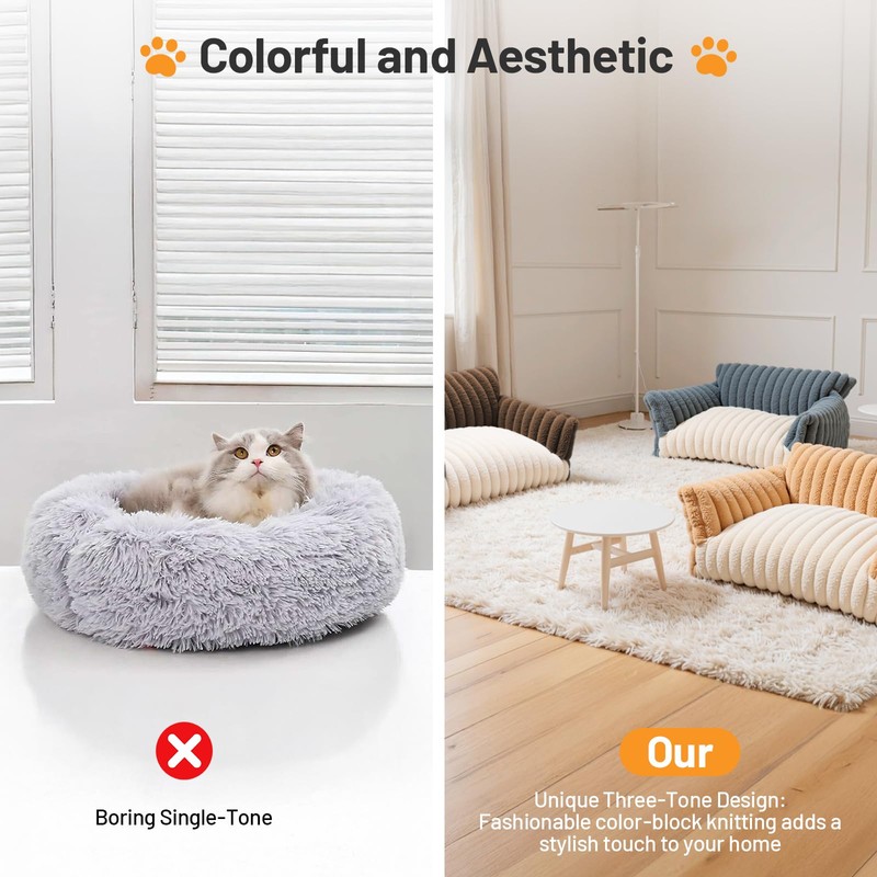 BUMUBI Washable Pet Sofa Bed - Comfortable Supportive Cat Couch