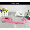Newtensina Cute Diamante Puppy Collar and Leash Set Bling Microfiber
