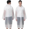 Cosowe Rain Ponchos for Adults Reusable, 2 Pcs Raincoats for