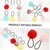 Healeved 12pcs Pompom Ball Hair Ties Elastic Hair Bands for