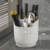 Rotating Utensil Holder Multiple Compartments Plastic Kitchen Counter Knife Chopstick