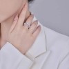 Unbranded 925 Sterling Silver French Style Pearl Cubic Zirconia Ring