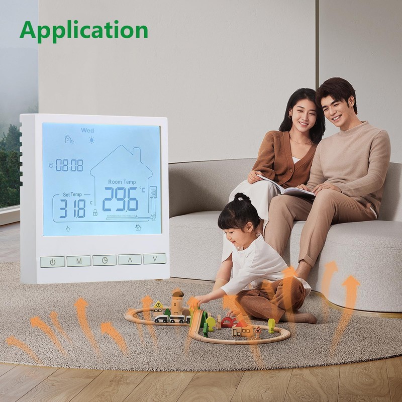 Wengart Digital Thermostat WG903, Programmable, Suitable for Water/Gas Boiler 3A,