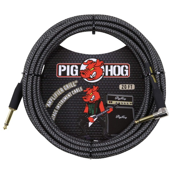 Pig Hog PCH20AGR Right-Angle 1/4" to 1/4" Amplifier Grill Guitar