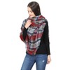 Belle Dame Blanket Scarf for Women Large Square Plaid Checked
