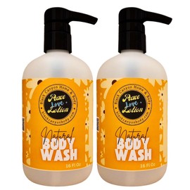 Peace Love + Lotion Cranberry Orange Zest Scented Natural Body Wash, 16 Oz (2 Pack)