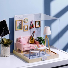 Flever Dollhouse Miniature DIY House Kit Creative Room with Furniture for Romantic Artwork Gift (Afternoon Tea Time)
